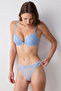 Wow Push up Mesh Light Blue Bra