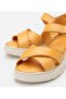 Women's Leather Yellow Adjustable Comfort Sandals - 3