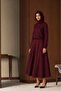 Burgundy Sequined Women's Jacket - Stylish Evening Outfit - 3