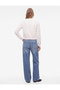 Comfortable Fit Long Sleeve Crew Neck Ribbed Sweatshirt - 2