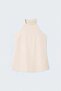 Halter Neck Blouse - Beige - 3