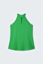 Halter Neck Blouse - Green - 7