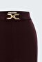 Accessory Detailed Trousers - Plum - 3