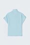 Casual Shirt with Sleeve Detail - Baby Blue - 8