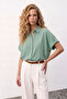 Loose Fit Shirt with Sleeve Detail - Mint