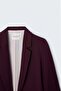 Classic Collared Long Jacket - Plum - 4