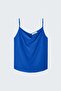 Strappy Collar Blouse - Sax Blue - 6