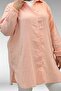 58091 Plus Size Muslin Shirt with Elastic Sleeves - Powder Pink - 2