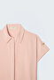 Casual Shirt with Sleeve Detail - Powder - 5