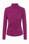 Half Throat Drawstring Sandy Blouse -Fuchsia - 3