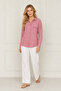 Dusty Rose Viscose Shirt with Pockets New Season Basic Shirt - 2