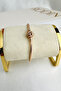 Gold Color Italian Pipe Chain Heel Detailed Bracelet (18 c - 3