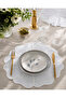 Floral Patterned Premium American Service Set of 6 |   Decorative Supla Set with Embroidery Detail |   Lux Presentation Plate Mat