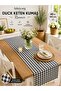 Plaid Panama Duck Cloth Decorative Runner (40X150 cm) V-02