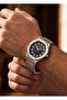 Men's Wristwatch with Steel Case and Strap Black Dial 2 Years Warranty Original - 4