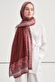 Seraye Pattern Norena Wool Shawl Burgundy