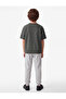 Crew Neck Cotton Short Sleeve Oversize School Sweatshirt - 4