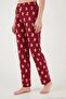 Cotton Regular Fit Patterned Crew Neck Pajamas Set Women's Pajama Set 65790784 - 4
