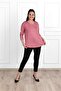 Women's Half Zipper Detailed Plus Size Blouse 1387-23 - 5