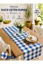 Plaid Panama Duck Cloth Decorative Runner (40X150 cm) V-01