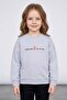 Teddy Bear Printed Oversize Girls' Sweatshirt - 2