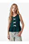 Crew Neck Sleeveless Bowknot Blouse - 2