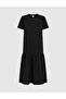 Black A-Line Knitted Dress 50325153-Vr046 - 7