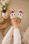 Kroaky Powder Plush Frog Figured Closed Toe Non-Slip Winter Warm Comfortable Women's Home Bundle Dowry Slippers - 5