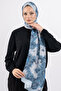 Flower Pattern Cotton Shawl, Imported Fabric, High Quality & New Season Shawl, Rosea Collection "Blue-Stone" - 4