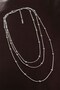 316L Steel Silver Color Minimal Ball Chain Model Multiple Necklace - 2