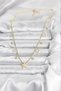 Brass Gold Color Zircon Stone Polar Star Model Women's Necklace - 2
