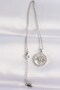 316l steel chain silver color oval design sun necklace - 2