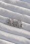 Brass Silver Color Zircon Stone Heart Model Bow Earrings