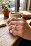 Gold Color Ship Chain Model Zircon Stone Women's Ring - 2