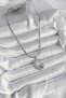 316L Steel Silver Color Italian Chain Zircon Stone Halil Figure Heart Detail Women's Necklace - 2