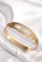 316L Steel Gold Color Zircon Stone Women's Handcuffs Bracelet