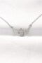 316L Steel Silver Color Zircon Stone Heart Wing Necklace