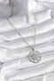 316L Steel Silver Color Zircon Stone Sun Locket Model Women's Necklace - 2