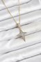 316L Steel Chain Gold Color Polar Star Model Zircon Stone Women's Necklace