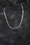 316L Steel Silver Color Thin Figaro Chain Model Men's Necklace - 2