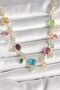 Brass Gold Color Colored Zircon Stone Vip Series Women's Necklace