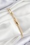 Brass Zircon Stone Starfish Model Gold Color Women's Bracelet - 2