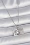 316L Steel Silver Color Chain Zircon Stone Pearl Open Diamond Model Women's Necklace