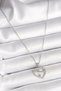 316L Steel Silver Color Chain Zircon Stone Heart Model Star Detail Women's Necklace - 2
