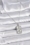 316L Steel Silver Color Chain Leo Zodiac Sign Zircon Stone Women's Necklace - 2