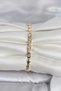 Brass Gold Color Zircon Stone Moon and Star Model Women's Bracelet - 2