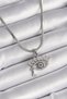316l steel silver color italian chain zircon stone eye model women necklace