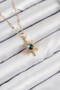 316L Steel Zircon Stone Pole Star Model Gold Color Women's Necklace