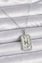 316L Steel Silver Color Chain Pisces Zodiac Sign Zircon Stone Women's Necklace