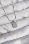 316L Steel Silver Color Square Charm Model Necklace